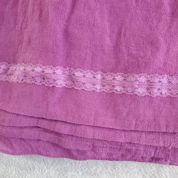 Maurices Dress Womens Medium Purple Ruffle Shoulder Sleeveless Tie Waist - Picture 2 of 10